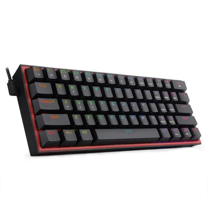 REDRAGON-Mini teclado Mecânico,USB,Fizz k617,RGB,61 Teclas ,Gamer